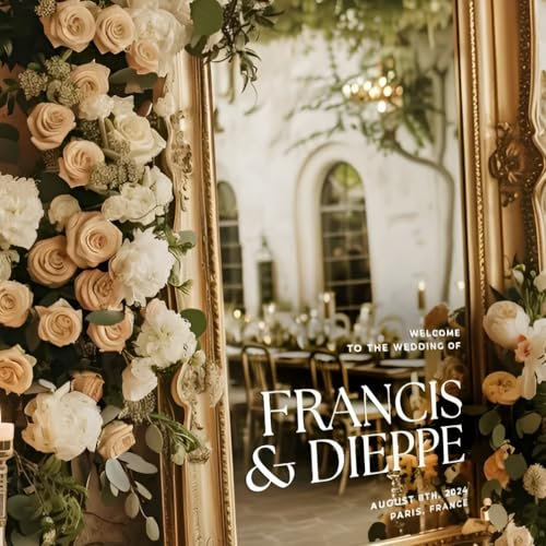 Autocollant personnalisé en vinyle « Welcome to The Wedding » pour miroirs, feuilles acryliques, planches en bois, décoration personnalisée pour fête de mariage