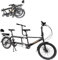 Tandemrad Zum Radfahren, Klassisches Tandem-Strand-Cruiser-Fahrrad Für Erwachsene, 20-Zoll-räder City-Tandem-faltrad, Dreisitzer, 7-Gang Einstellbar, Maximale Belastung 200 Kg, Black, One Size