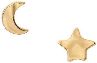 Skagen Women's Stainless Steel Push Back Earrings Haselnuss,Length: 10MM, Height: 9.7MM