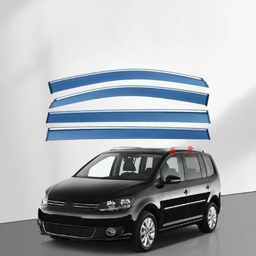 Auto Seitenscheiben-Windabweiser für VW Touran 2016-2023, Windabweisern zum Aufkleben, Wind und Regenabweiser Seitenfenster.