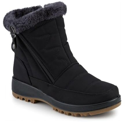 Pavers Warm Lined Twin Zip Weather Boots - Black Size 4