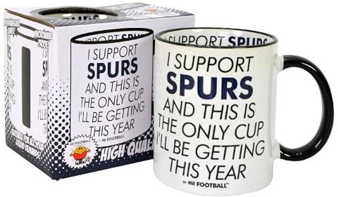 I Support Spurs and This is only Cup -Gift Boxed Mug Present idea for Fan Tottenham Hotspur Supporter