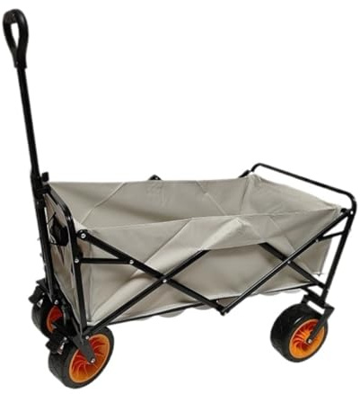 Outdoor-Strand-Camping-Trolley, tragbarer Offroad-Anhänger mit großen Rädern für einfachen Transport, ideal für Camping, Wandern und Outdoor-Abenteuer