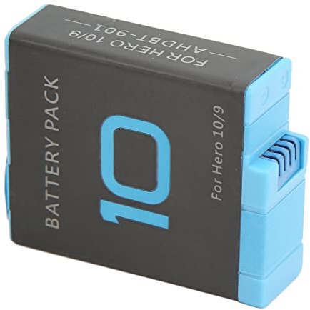 TYCIONG Batteria Al Litio Ricaricabile per 10 9 1800mAh Accessorio per Action Cam Ad Alta capacità per Casa, Ufficio, Viaggi, Campeggio, Plastica e Metallo 1 Batteria