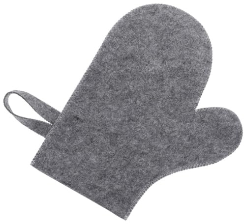 Filz Badesaunahandschuh mit Hitzeschutz, Fein Strukturiert, Schlicht