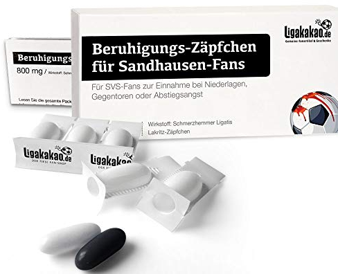 BERUHIGUNGS-ZÄPFCHEN® für SANDHAUSEN-Fanartikel Fans by Ligakakao.de