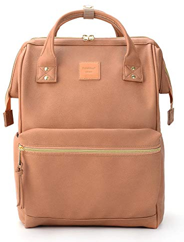 Kah&Kee Sac à Dos Cuir Femme - Portable Ordre PC Compartiment pour Collège, Voyage, Loisir et Travail