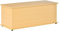 HOMCOM Truhe Aufbewahrungsbox Sitztruhe mit Stauraum Sicherheitsscharniere Holzkiste mit klappbarem Deckel für Wohnzimmer, Schlafzimmer, Spanplatte Buche 100 x 40 x 40cm