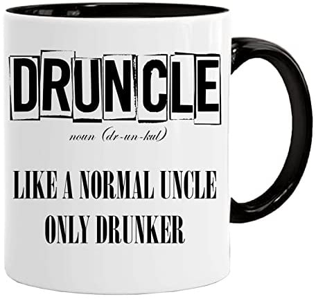 Lustige Kaffeetasse für Onkel | Drunk Uncle Mug | Witzige Geschenke für Männer | Bier & Kaffee Tasse | Geschenk für Bruder & Kollegen