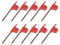 sourcing map Torx Tournevis T6 S2 Drapeau Poignée Étoile Entraînement Clé Serre-écrou 10Pcs