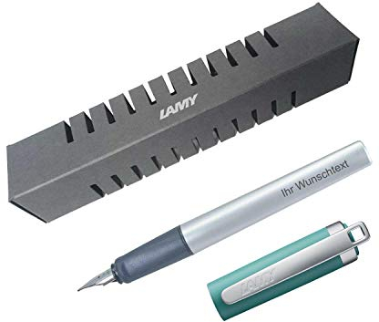 Lamy Füllfederhalter nexx M, Modell 94, Farbe Opal Green, inkl. Laser-Gravur (Feder A)