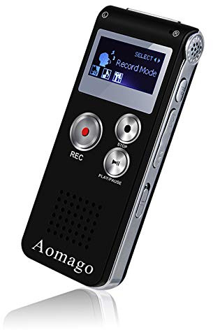 Dictaphone Numérique,8Go Enregistreur numérique Magnétophone, Rechargeable Micro enregistreur Audio Vocal Numérique Voice Recorder,Lecteur Mp3,A-B Répète,Conférences Interviews Classe