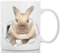 Rasally Rabbit Mug à café avec lapin rigolo – Tasse à thé mignon (440 ml)