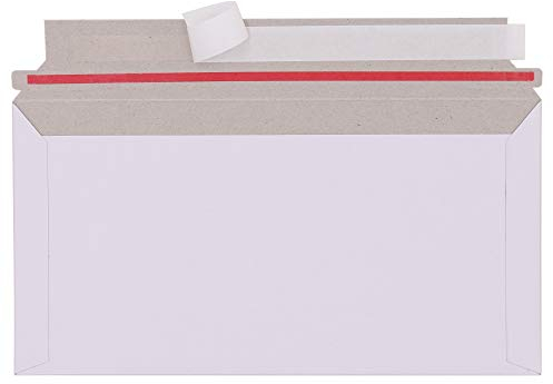250x160mm Großbrief Umschläge DIN Lang Pappe Karton Versandbeutel Selbstklebend weiss Vollpappe Großbrief Maxibrief Buch (1200)