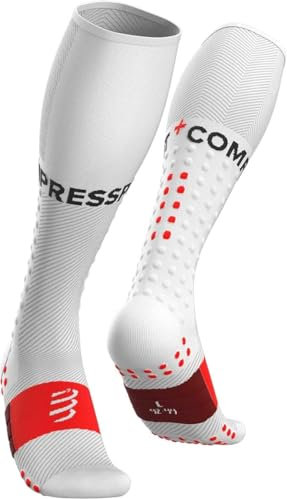 COMPRESSPORT Unisex Full Run Kompressions-Sportsocke, Blanco, 45-48 EU