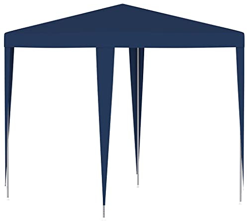 vidaXL Partyzelt UV-beständig Wasserbeständig Pavillon Festzelt Gartenzelt Gartenpavillon Bierzelt Zelt Garten Party 2x2m Blau Stoff Eisen