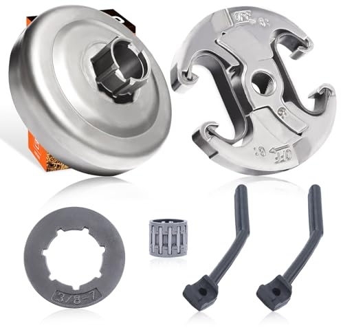Mtanlo 3/8 '' Kit de tambor de embrague para Husqvarna 455 460 Rancher 461 Repuestos de motosierra 537 291 602