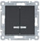 Interruptor doble ind lum, lumina, negro