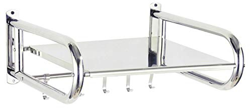 Support Mural pour Four à Micro-Ondes en Acier Inoxydable Mural Support de Four Support Suspendu Pot étagère Rack de Stockage Rack de Cuisine