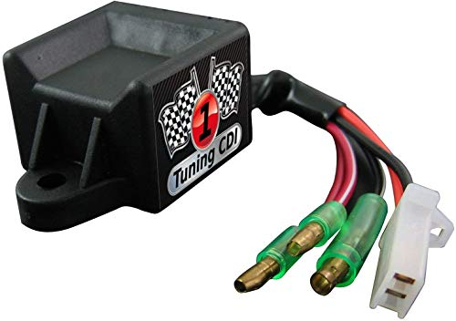Area1 Tuning CDI Zündeinheit offen ungedrosselt für 50ccm 2 Takt Motoren. Kompatibel mit Aerox bis 2004, Jog, Neos, Slider, BWs, F10, F12, F15, Italjet