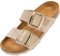 Palado Pantoletten Damen Samos GS - bequeme Sandalen Made in Spain - Hausschuhe mit dämpfendem Kork-Fußbett - modische Sommerschuhe Lack Creme UK5,5 - EU38