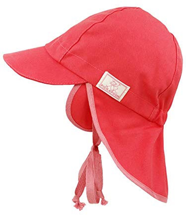 PICKAPOOH Baby/Kinder Sonnenhut/Sonnenmütze Tom mit UV-Schutz aus Reiner Bio-Baumwolle, Cayenne-309, Gr. 42