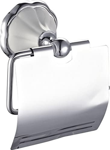 White Ceramic Bathroom Accessories (White Ceramic And chrome WC roll holder)