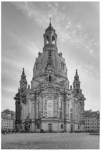 artboxONE Poster 30x20 cm Schwarzweiß Frauenkirche Dresden schwarz-weiß - Bild Dresden Architektur barock