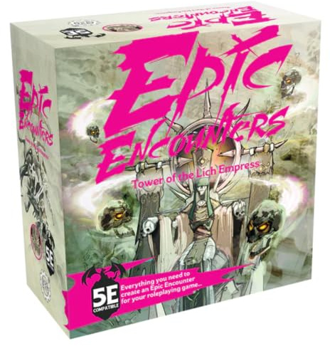 Steamforged Epic Encounters: Tower of the Lich Empress | Riesige Boss-Miniatur, doppelseitige Spielmatte, Abenteuerbuch, Monsterstatistiken, D&D 5E kompatibel