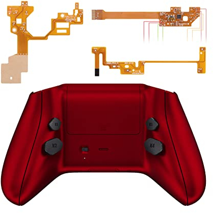 eXtremeRate Hope Programable Remap Kit para Xbox Series X/S Mando Actualización Board & Carcasa Trasera & Agarre & Botones Posteriores para Xbox Series S/X Control-No Incluye Mando(Rojo)