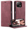 CaseMe Cover per Xiaomi 11 Lite 5G NE Cover per Mi 11 Lite 5G/4G Pelle Premium Wallet Libro Flip Case Portafoglio Magnetica Protezione Custodia per Xiaomi Mi 11 Lite 4G/5G/5G NE - Vino Rosso