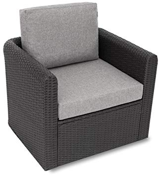Bjird Gartenkissen Sitzauflage auf Gartenmöbel, Rattan, Gartenpolster Polsterauflagen auf Rataanmöbel,Kissen für Rattansessel - Grau - 60x550x8 cm