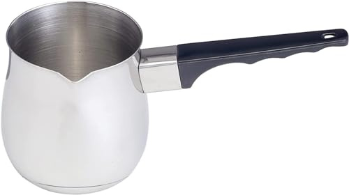 680.4 g / 700ml Große Türkische Kaffeekanne Edelstahl Cezve Briki Ibrik Griechisch Arabisch Kaffeemaschine Universal Butter und Milchwärmer Kleine Saucenpfanne