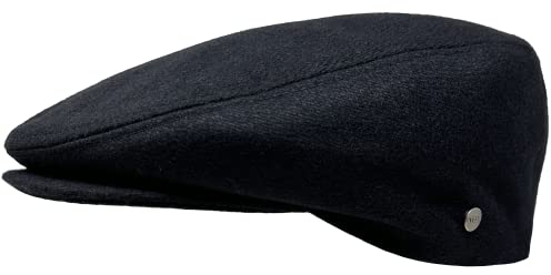 WEROR Herren Flatcap Schiebermütze Schirmmütze Cap Mütze WEROR-394.1 (62, Schwarz)