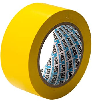 Ruban de marquage au sol en PVC | Ruban de marquage de sécurité en vinyle de qualité supérieure | Pour entrepôts, industries, magasins | Rouleau simple de 50 mm x 33 m (jaune)