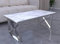 DecoInParis Table Basse en Verre Effet marbre Blanc ISORE