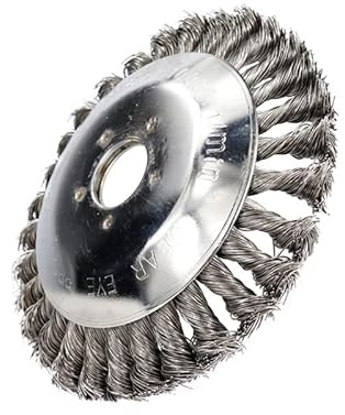 JINGERL Rueda de alambre de acero Cepillo de malezas de jardín cortacésped cortacésped desbrozadora herramientas jardín desbrozadora cabeza cepillo de malezas (Color: 8 pulgadas)