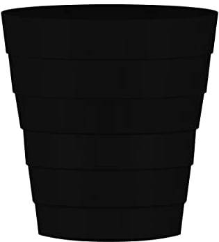 Zuvo Plastic Paper Bin 5L - Shatter-Proof Waste Basket for Office Desk & Bedroom Bin - Ideal Paper Bin with Wave Design - Black