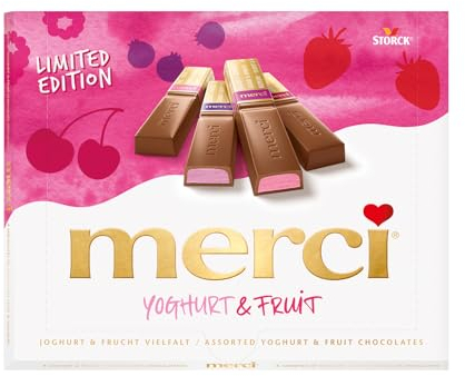 merci Finest Selection Yoghurt and Fruit – 1 x 250g – Joghurt und Frucht Schokoladen-Spezialitäten