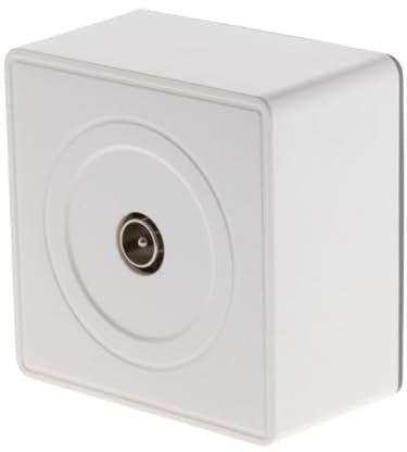 Zenitech - Toma TV de superficie blanca D.9,52mm - Gama Vulco