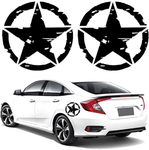 CUHZA 2 PCS Mural Sticker, Sticker für Auto, Motorrad, Geländefahrzeug, Wand (Schwarz, 15 x 15)