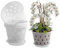 5 Pieza Vasi per Orchidee Vasi Trasparenti Plastica Piccoli Vaso Orchidee Plastica, vasi da fiori trasparenti da 14 cm, con fori e intaglio per giardinaggio