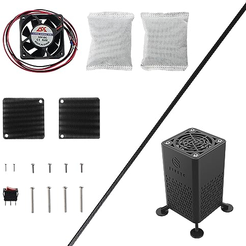 BCZAMD 3D Drucker Upgrade Zubehör Tool Luftfilter Design Halfr Baked Kits: Aktivierte Carboon-Filter mit Dual 5015 24V Lüftergebläse Nicht enthalten gedruckte Teil für Ende 3 V2 5 Plus Kobra2 Neptune3
