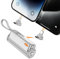 SHARGE Flow Mini Cargador Portátil, Mini Banco de Energía de 5000 mAh Con Enchufes Cambiables y Cable Integrado, Batería Exte Power Bank compatibile con iPhone16/15/14 Pro Max, iPad