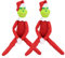 Claofoc Grinch Kuscheltier Christmas Elf Plüschtier Grinch Figur Weihnachtself Puppe Zweiteiliges Set Grinch Plüschtier auf dem Tisch Schreibtisch Regal