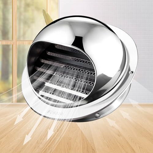 Lnder Lüftungsgitter Kugelform Ablufthaube Abluftgitter Küche Entlüftungshaube Wand Schornsteinabdeckung Für Garage Küche Bad Lufthaube (Size : 50mm-2.0)