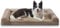 FURTIME Orthopädisches Hundebett Grosse Hunde Ergonomisches Hundekissen - 89x64 cm Hundesofa Waschbares Hundekissen (Braun, L - L 89 x B 64 x H 17 cm)