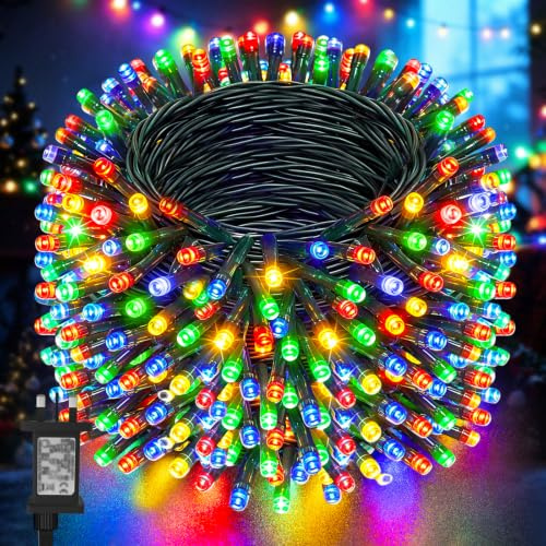 Dalugo Multicoloured Fairy Lights Plug in, 40M 400LED Christmas Tree Lights Main Powered with Timer, Memory Function, Waterproof String Lights for Indoor Outdoor Garden Wedding Christmas Decorations