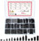 Ewwtrey 280 Stück M4 Nylon Schrauben Muttern Set, Schwarz Nylon Abstandshalter Schraubenmuttern, Männlichen Weiblichen PCB Platinen Abstandshalter Kunststoff Kreuzschlitzschrauben Sortiment Kit