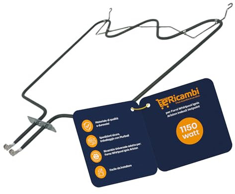 eRicambi® Resistenza Elettrica Inferiore Forno - Potenza 1150W - Tensione230V compatibile con Whirlpool Indesit Hotpoint - Dimensioni: 345x330 (mm) - Lunghezza Flangia 70 (mm) Larghezza 15 (mm)